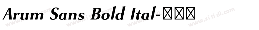 Arum Sans Bold Ital字体转换